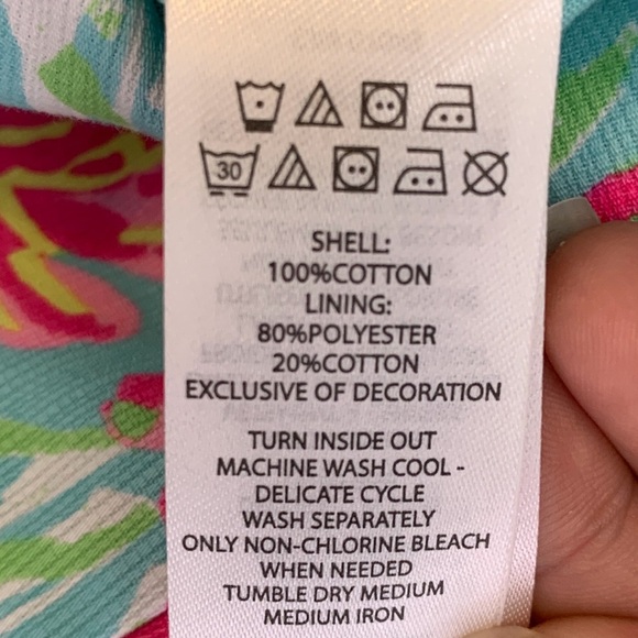 Tommy Bahama Dress Girls 5 Blue Pink Floral Sleeveless Tropical Vacation - Picture 6 of 9